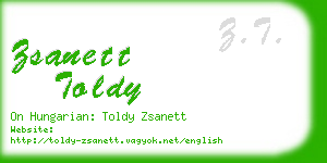 zsanett toldy business card